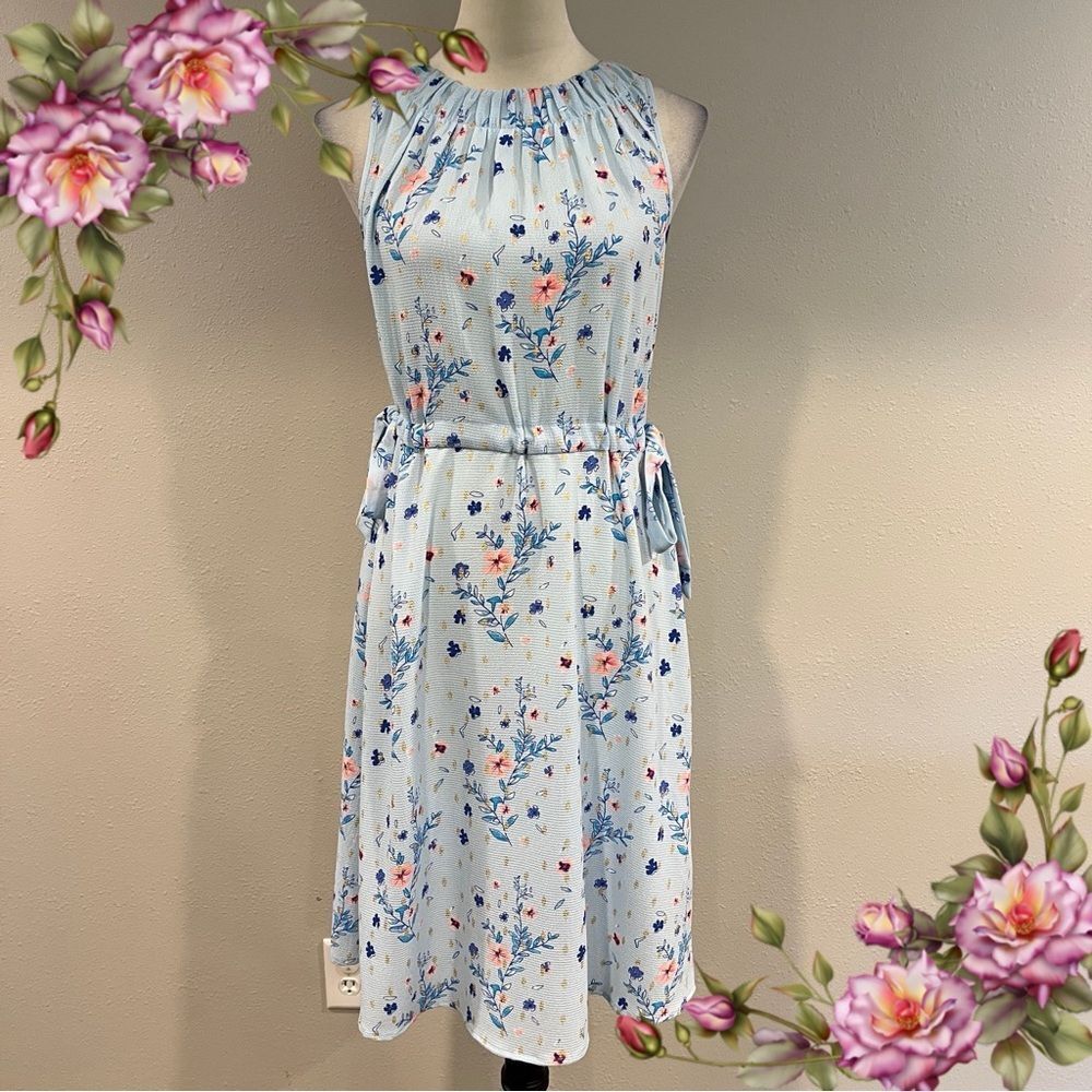 Juicy Couture Blueโhigh neck sleeveless Sundress Midiโ dress